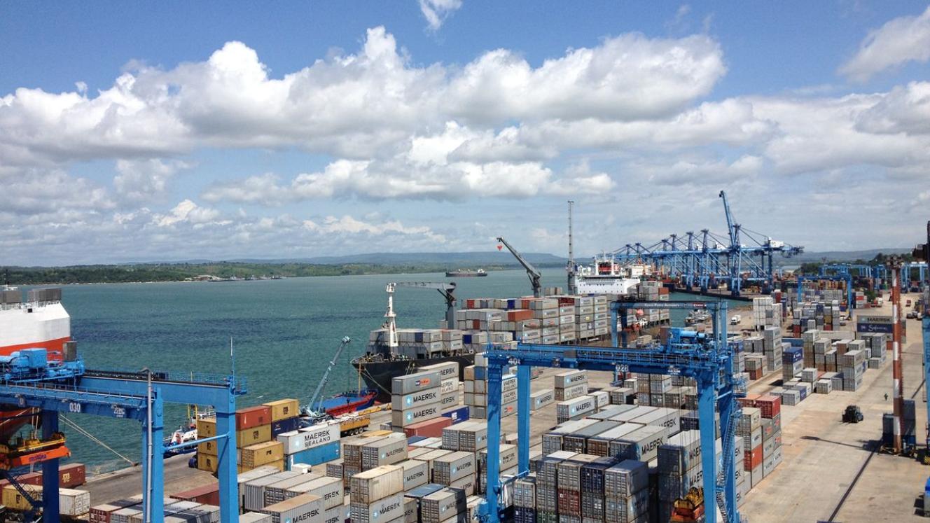 The port of Mombasa.