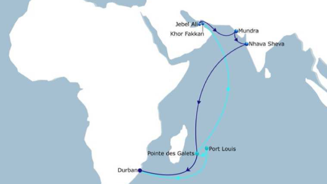 A map of the Midas 2 route.