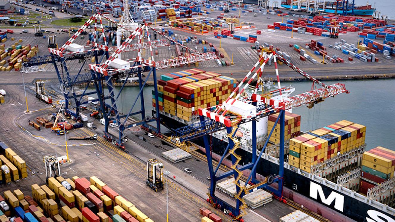 The Durban Container Terminal.