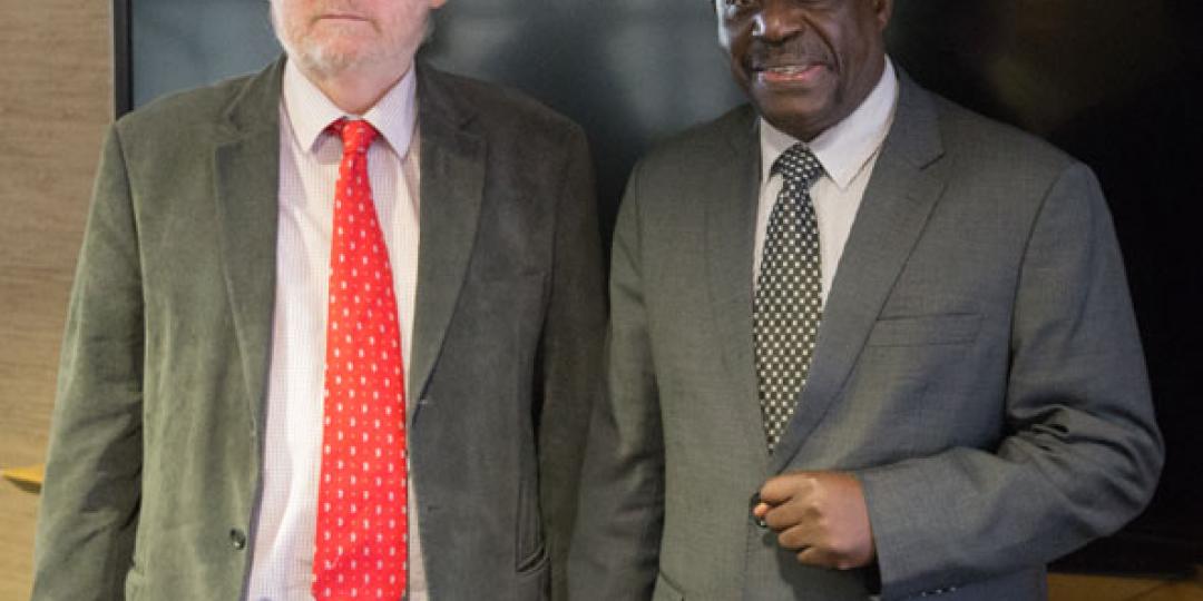 Minister of Trade and Industry, Dr Rob Davies, pictured with his Zimbabwean counterpart, Mike Bimha.