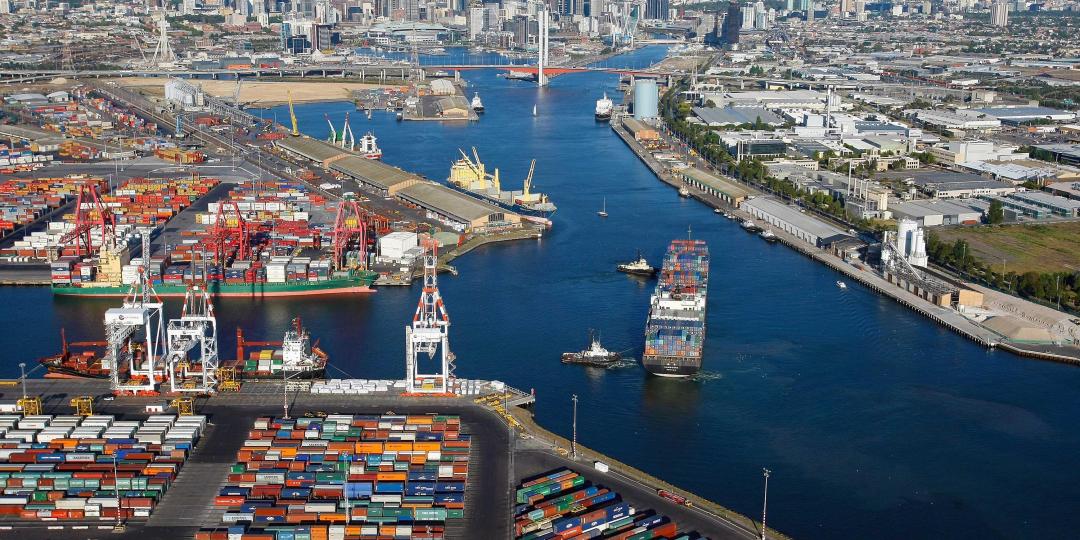 The Port of Melbourne is Australia’s largest container port.