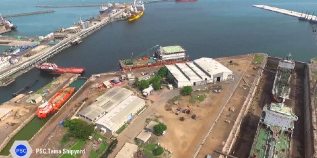 The Tema shipyard.