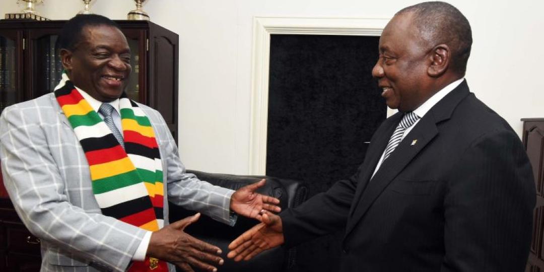 President Cyril Ramaphosa and Emmerson Mnangagwa. 