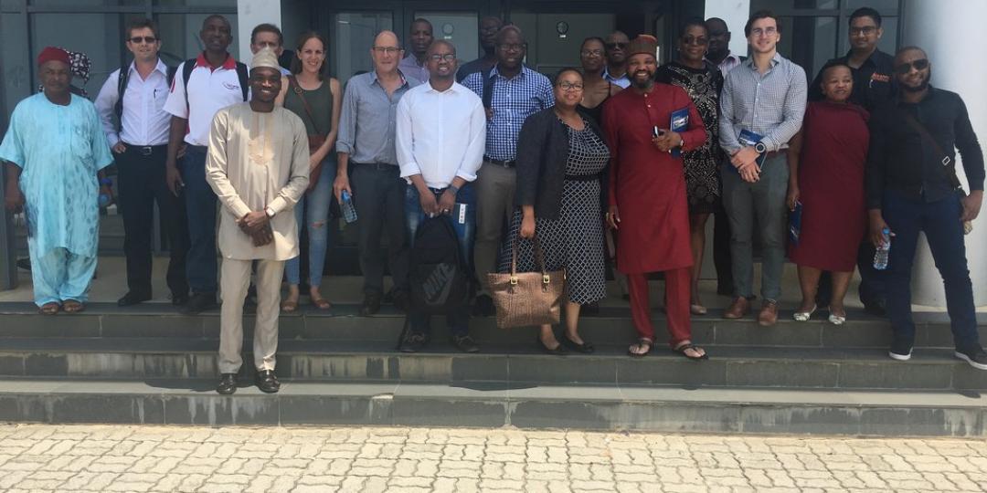 South African business delegation during a site visit to the Lekki free trade zone outside Lagos, Nigeria. 