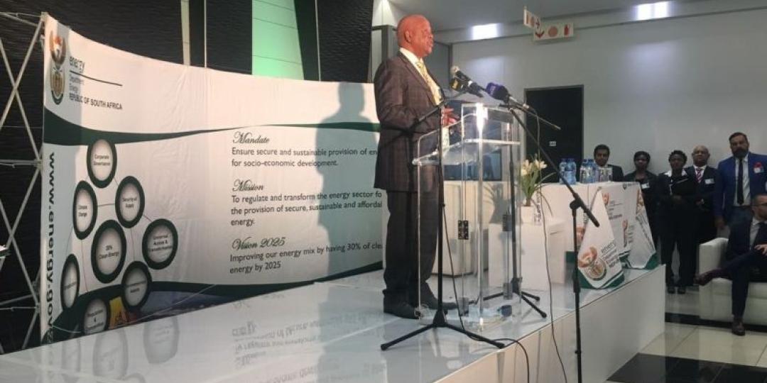 Minister of Energy, Jeff Radebe, addresses media and other stakeholders at the signing of the Renewable Energy Independent Power Purchase Agreements (REIPPA).