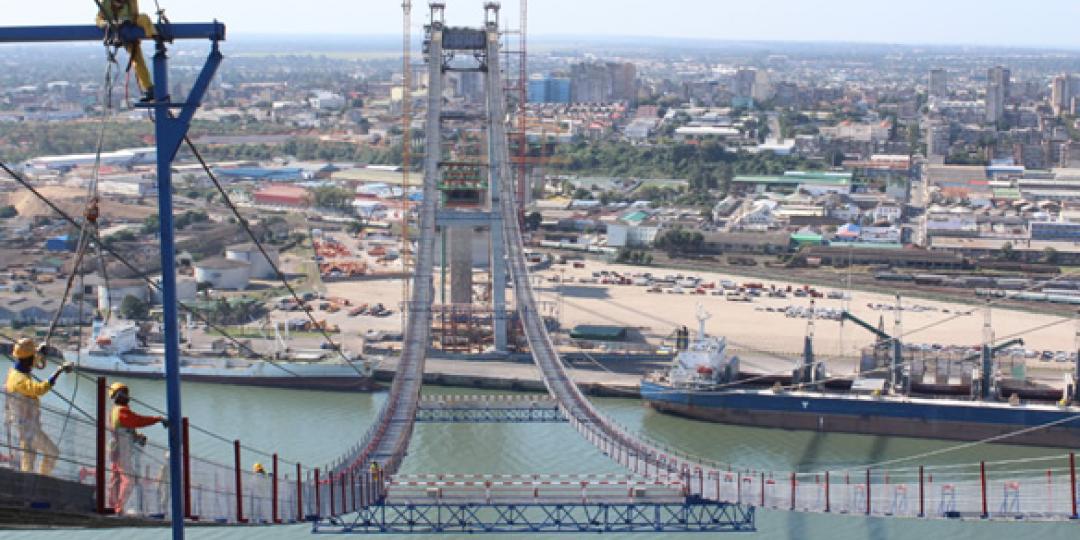 Construction continues on the Maputo-Catembe Bridge.