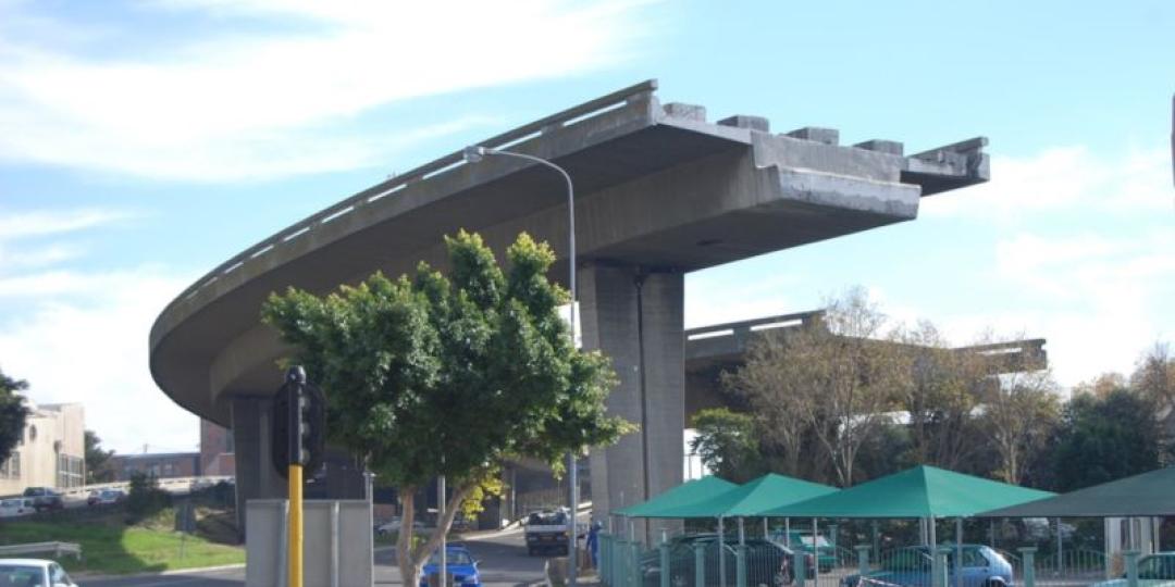 One of the unfinished highway bridges in Cape Town.