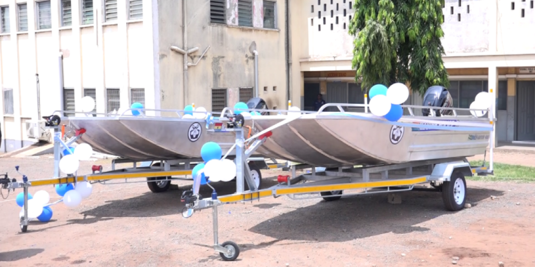 The two “alligator boats” will be used to patrol the Tema coastline and port.