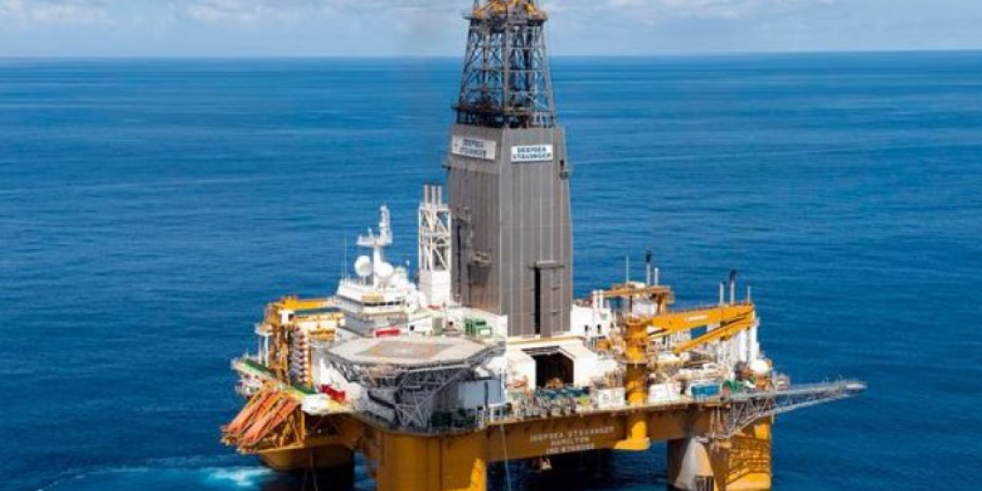 Total’s drilling rig, Brulpadda, south of the Western Cape’s south coast.