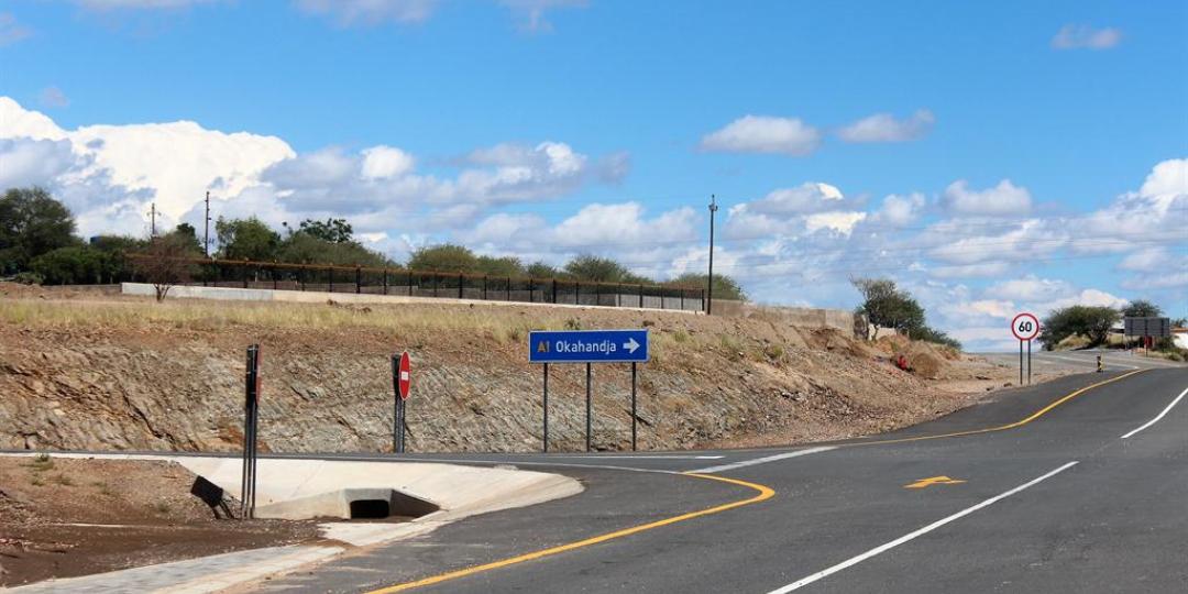 The intersection of the completed section 3 of the Windhoek and Okahandja road upgrade