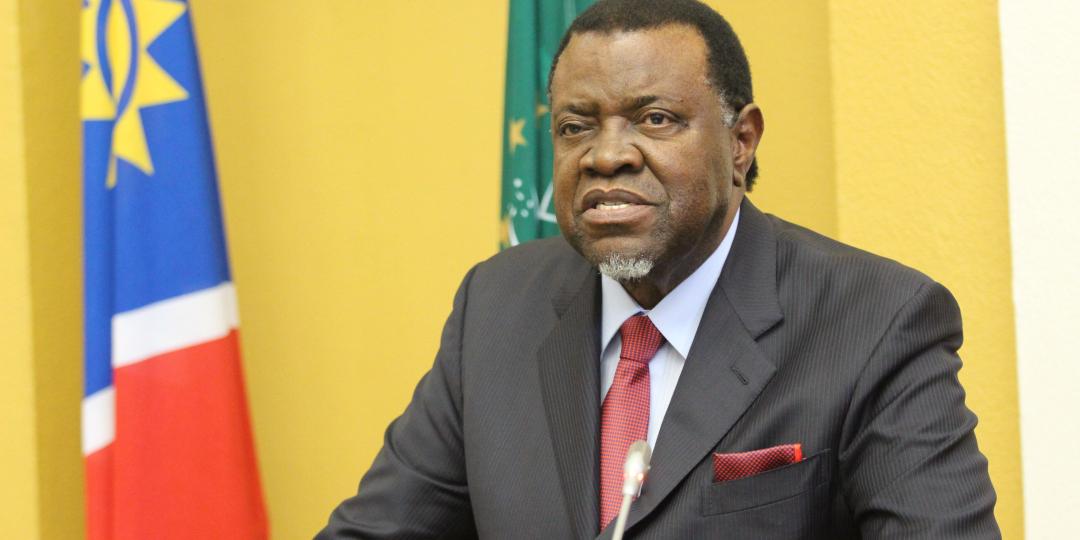 Namibian president Dr Hage Geingob.