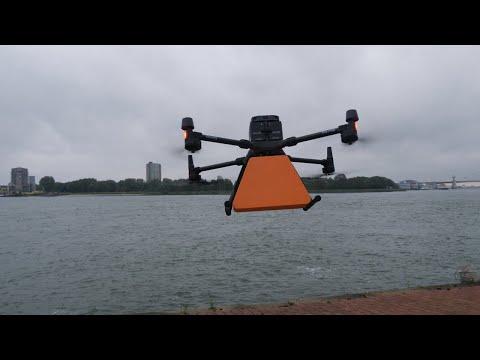 WATCH: Drone delivers package to inland vessel in port of Rotterdam